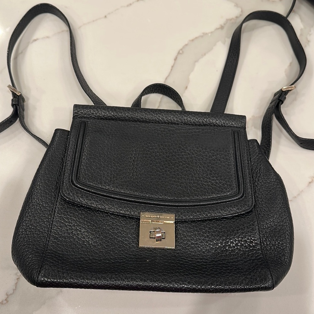 Kate Spade Pebble Leather Backpack with Adjustable Straps